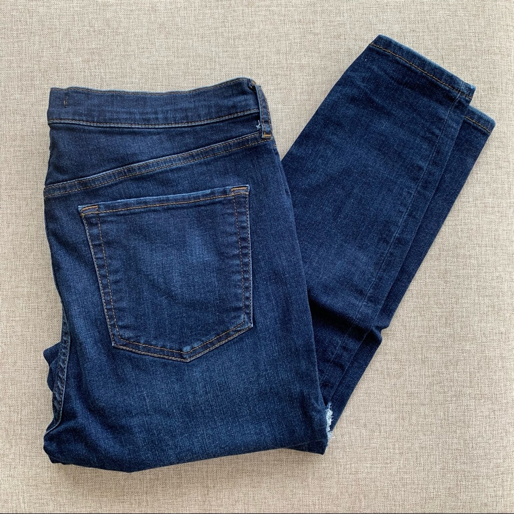 Free People Knee Slit Skinny Jeans